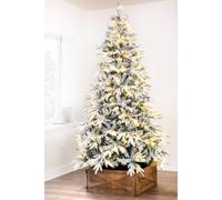 (Pre-lit 7ft) Christmas Tree World | The Un-lit/Pre-lit Snowy Alpine Tree (4ft to 12ft)