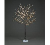 Pre-Lit Christmas Copper Wire Frosted Brown Tree 150cm/5ft height with 400 Warm White Micro Led