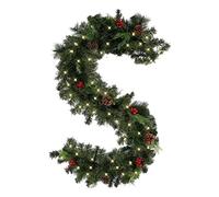 Pre-Lit Christmas Garland | 5.9Ft Artificial Garland with LED Lights Battery Powered | Garland for Fireplaces Stairs Home Decorated Christmas Tree Ornament Decoration Indoor Outdoor