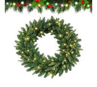 Pre-Lit Christmas Garland 6.5ft Battery Operated with String Lights | Pine Garland Christmas Decorations for Indoor Outdoor Office Table Fireplace Mantel Front Door Winter Holiday