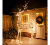 Pre-Lit Christmas Gold Laser Lit Stag 270Cm With 5100 Warm White Led Micro-Lights