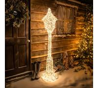 Pre-Lit Christmas Gold Lit Lamp Post 180cm with 960 Warm White LED Micro-Lights