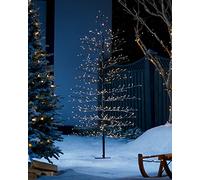 Pre-Lit Christmas Snow Flocked Twig Tree, 480 Warm White LED Lights
