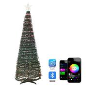Pre-Lit Christmas Tree with App SAARLOQ Green