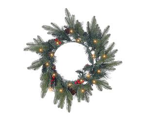 Pre-Lit Christmas Wreath 50 cm Green WHITEHORN