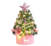 Pre-Lit for mini Christmas Tree 17in Pink PVC Festive Pre-Lit(45CM Pink)