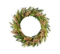 Pre-Lit Gold Berry Mixed Tip Wreath