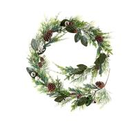 Pre-Lit Mixed Tip Garland, Pinecones & Berries, 9 ft