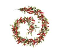 Pre-Lit Red Berry Garland