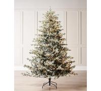 Pre-Lit Snow Flocked Fraser Fir Christmas Tree, 8 ft