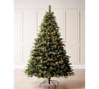 Pre-Lit Triple Tip Berries & Cones Christmas Tree, 8 ft