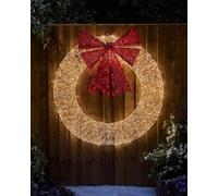 Pre-Lit Twinkling Wreath Silhouette, 100 cm