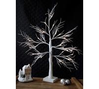 Pre-lit White LED Twig Tree Marco Paul Silver One Size