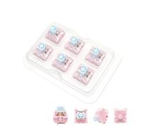 Pre Lubed Mechanical Switches Compatible With KTT TTC 3pin 5pin 6PCS Universal Keyboard Switch(ROSE SEA-BLUE)