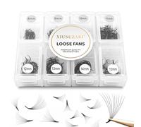 Pre Made Eyelash Extensions - 600 Compartments 10D Volume Lashes 0.07 Thickness D Curl Mix 8-15mm Fluffy Soft Handmade Loose Fan