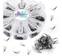 Pre Made Fan Eyelash Extensions 12D 0.07mm C Curl Mixed 13-20mm 500 Fans Premium Premade Fans Loose Volume Russian Lash Extensions Handmade Promade Loose Fans(500-12D-0.07-C-1320)