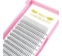 Pre Made Fan Eyelash Extensions 3D-C-0.10-16mm Short Stem Premade Fans Eyelash Extension Pre Fanned Russian Volume Lashes 0.07 0.10 Lash Extensions (3D-C-0.10-16)