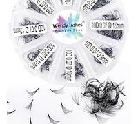 Pre Made Fan Volume Eyelash Extensions 10D 0.07mm D Curl 9-16mm Mixed Tray 500 Fans Premade Fans Loose Volume Lash Extensions Handmade Promade Loose Fans Lash(500-10D-0.07-D-916)