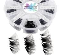 Pre Made Fan Volume Eyelash Extensions 20D 0.07mm D Curl 500 Fans 13-20mm Mixed Tray Premade Fans Loose Volume Lash Extensions Handmade Promade Loose Fans Lash(500-20D-0.07-D-1320)