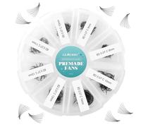 Pre made Fan Volume Eyelash Extensions 8D 8-15mm mix 500PCS Premade Fans C Cur Russian Pro Lashes Handmade Volume Eyelashes Individual Eyelashes Gemerry Lashes(8D-0.07C-8-15mm)
