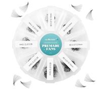 Pre made Fan Volume Eyelash Extensions 8D 8-15mm mix 500PCS Premade Fans D Cur Russian Pro Lashes Handmade Volume Eyelashes Individual Eyelashes Gemerry Lashes(8D-0.07D-8-15mm)