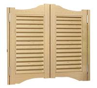 Pre-Made Solid Pine Indoor Swing Door - 28"x28" Double-Acting Hinged Door for Parlor, Hallway, or Fence Gate - Durable, Stylish, Space-Saving Design