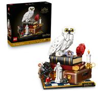 LEGO Harry Potter Philosopher's Stone - Collectors' Edition - Room Decor DIY Model w/Miniature Movie Scenes - Hedwig Owl Figure, 3 Minifigures - Gift Idea for Adult Fans - 76466