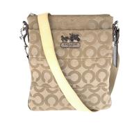 Pre-owned Op Art Canvas Shoulder Bag - female - Coach Pre-owned - Vintage Cross Body Bags - Beige - ONE SIZE - Pre-owned ONE SIZE