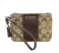 Pre-owned Signature Canvas Leather Pouch - female - Coach Pre-owned - Vintage Clutches - Beige - ONE SIZE - Pre-owned ONE SIZE