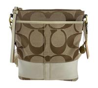 Pre-owned Signature Canvas Leather Shoulder Bag - female - Coach Pre-owned - Vintage Cross Body Bags - Beige - ONE SIZE - Pre-owned ONE SIZE