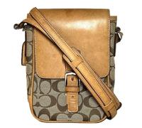Pre-owned Signature Canvas Leather Shoulder Bag - female - Coach Pre-owned - Vintage Cross Body Bags - Brown - ONE SIZE - Pre-owned ONE SIZE
