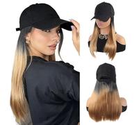 Pre Plucked Female Long Hair Gradient Dyed Wig Cap Integrated Natural Straight Beginner Friendly(Metallic)
