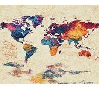 Pre Printed 11CT Cross Stitch kit for Adults Beginners,World Map,Embroidery DIY Advanced HandmadArt Lover Wall Crafts Decoration -40x50cm