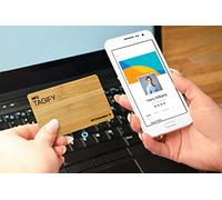 Pre-printed and Programmed Bamboo NFC Business Card with Free LifeTime Online subscription for business digital card.