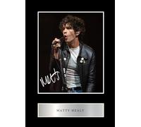 Pre Printed Signature Signed Matty Healy Mounted Photo Display #1 Printed Autograph Picture 10x8 Inch Mount