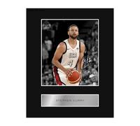 Pre Printed Signature Signed Stephen Curry Mounted Photo Display #33 Printed Autograph Picture 10x8 Inch Mount