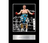 Pre Printed Signed Ricky Hatton Signature Mounted Photo Display #1 Printed Autograph Picture 10x8 Inch Mount