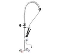 Pre-rinse Faucet Water Hose 1000 mm tap 220 mm Hood Handles - Kitchen Taps by Monolith Silver