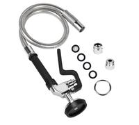 Pre Rinse Hose with Sprayer Valve, 38 Inch Commercial Dish Spray Hose with Spray Head for Commercial Restaurant Kitchen Faucet -Black