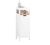 Pre-sale SoBuy BZR122-W, Bathroom Laundry Cabinet Bathroom Storage Cabinet with Laundry Basket, White