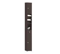 Pre-sale SoBuy BZR34-II-BR, Tall Bathroom Cabinet Solid Wood- Slim Bathroom Storage Unit Freestanding with Adjustable Shelves and Drawer Space-Savin