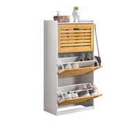 Pre-sale SoBuy FSR108-WN, 3 Drawers Shoe Cabinet Shoe Rack Shoe Storage Cupboard Organizer Unit, White-clearance