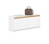 Pre-sale SoBuy FSR171-W, Hallway Shoe Bench Shoe Cabinet Shoe Rack with 2 Flip-drawers, White