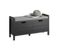 Pre-sale SoBuy FSR63-II-SCH, Shoe Bench Shoe Rack Shoe Cabinet Hallway Storage Bench with Seat Cushion, Black
