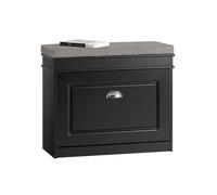 Pre-sale SoBuy FSR82-K-SCH, Shoe Storage Bench with Seat Cushion - Narrow Shoe Cabinet with Flip Drawer, 2-Tier Rack, 150kg Load - Compact Hallway Sto