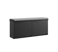 Pre-sale SoBuy FSR98-XL-SCH, Shoe Storage Bench with Cushion - Shoe Rack & Cabinet with Flip Drawers, Modern Design, Space-Saving, 158kg Load Capacity
