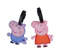 Pre School 2 Pcs Luggage Tag Peppa Pig Pink Set PP17129