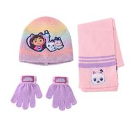 Pre School Gabbys Dollhouse 3 Piece Hat, Gloves, | Acotis - Textile