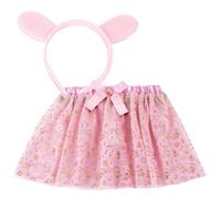 Peppa Pig Fantasy Beauty Accessory Set | Pink Skirt with Ears Headband and Bow | Girls Fun Costume with Official Peppa Design