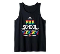 Pre-School Rocks Fun Back to School Gear Students Teachers Tank Top